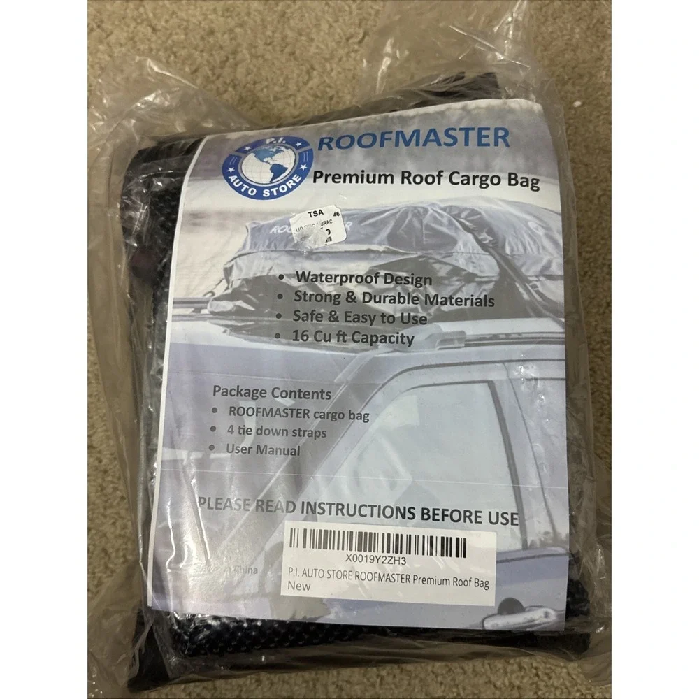 PI Autostore Roofmaster, Premium Roof Cargo Bag 16cubic ft